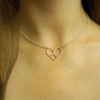 Love the Mountains Heart Mountain Necklace. Women's Mountain Gift. Nature adventure necklace. Handmade Sterling silver Mountain Necklace