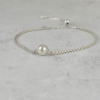 Sterling Silver Ball Charm Adjustable Bracelet Park Road Jewellery, Bespoke Handmade Sterling Silver Jewellery