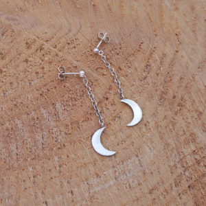 Crescent Moon Drop Earrings