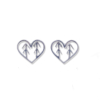 forest tree heart earrings