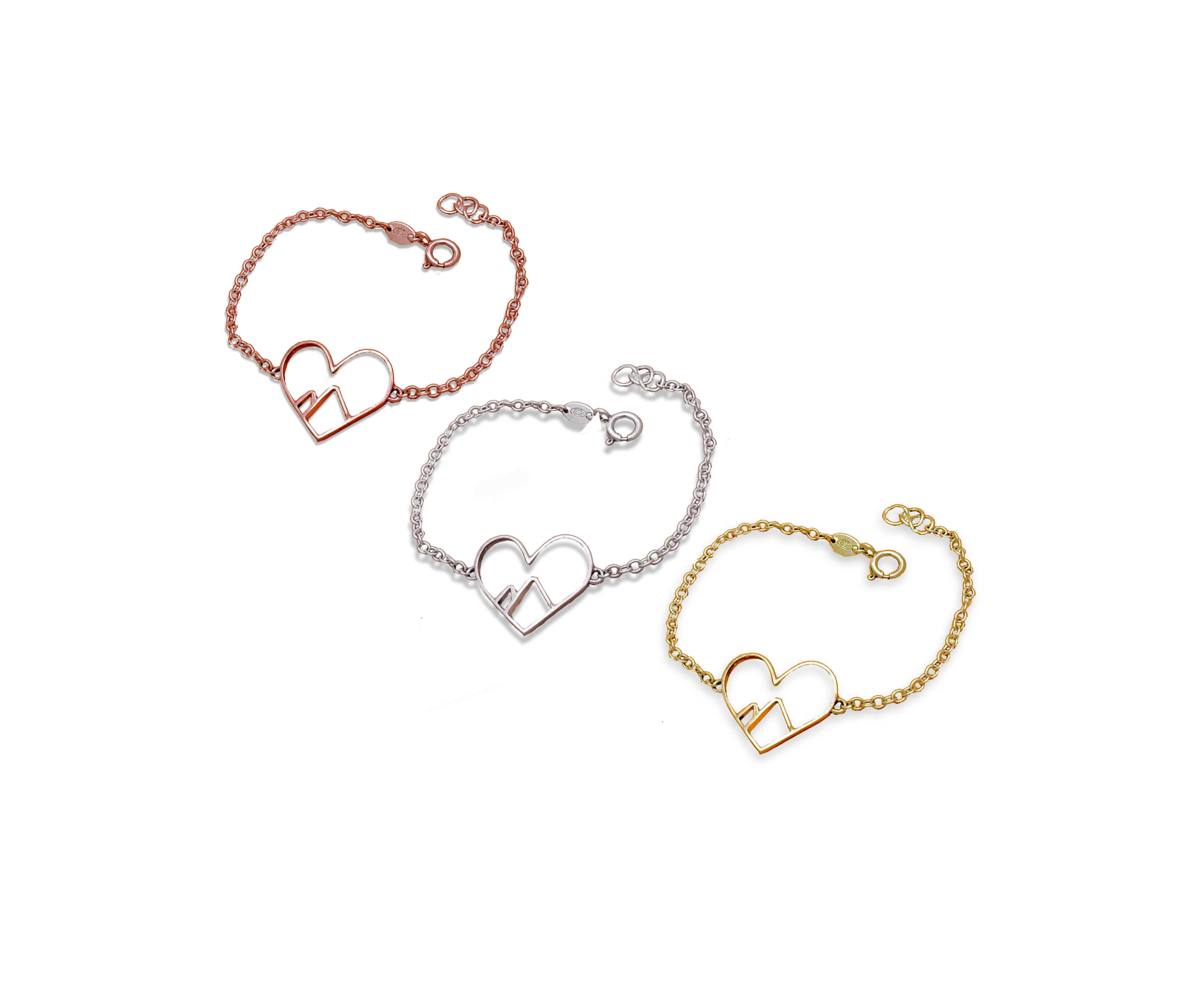 Love the mountains gold bracelet
