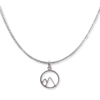 Circle Mountain Pendant Necklace, Outdoor hiking gift, Peak Jewellery, Mountain gift, the french alps mountains, climbing gift