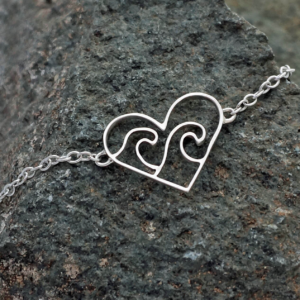 Ocean Wave Heart Bracelet Love the ocean bracelet, wave sea heart bracelet