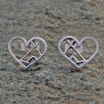 Love the Outdoors Heart Nature Earrings Love the outdoors Earrings, tipi tent, festival earrings
