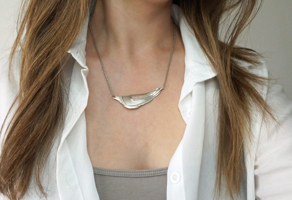 Layer statement necklace sterling silver peak jewellery statement chunky silver landscape mountain necklace