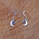 Crescent Moon Tanzanite Earrings