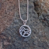 Three Peaks Mountain Challenge Pendant, Ben nevis, scaffel pike, snowdon, hiking gift, hiking pendant necklace, peak jewellery