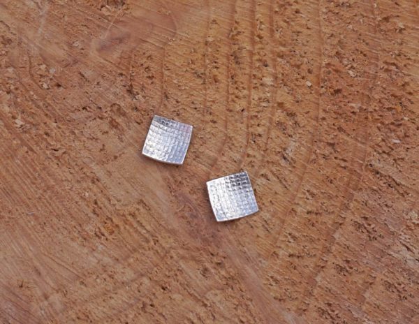 Waffle Texture Square Studs
