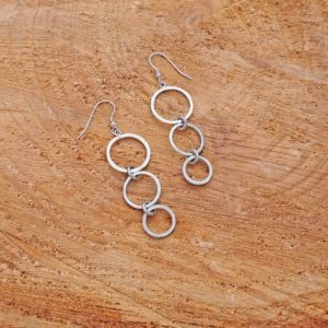 three circle ring earrings