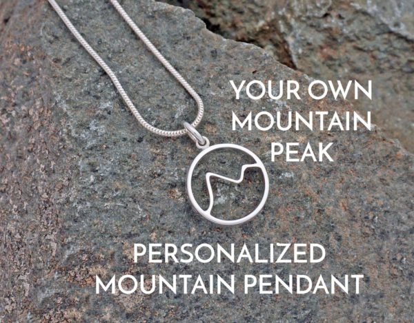 Bespoke Personalised Mountain Pendant