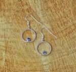 Circular Tanzanite Drop Earrings