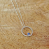 Tanzanite Circle Gemstone Pendant, Modern gemstone jewellery, Park Road Jewellery, Ethically sourced gemstone jewellery