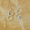 Tanzanite Double Drop Earrings front and back