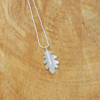Oak Leaf pendant Sterling Silver, nature necklace gift, Tree necklace, Park road jewellery