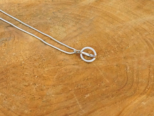 Petite Oval Layering Necklace, Silver Electra oval Necklace