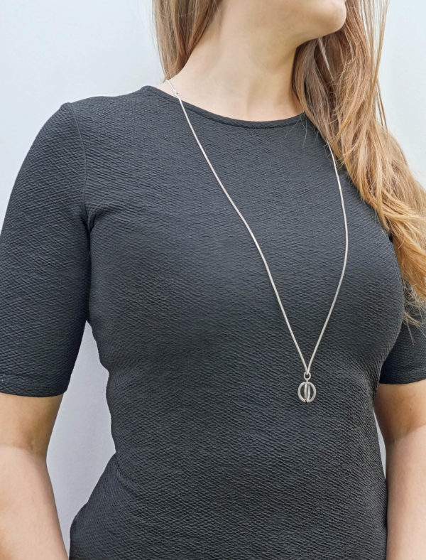 Petite Oval Layering Necklace, Silver Electra oval Necklace