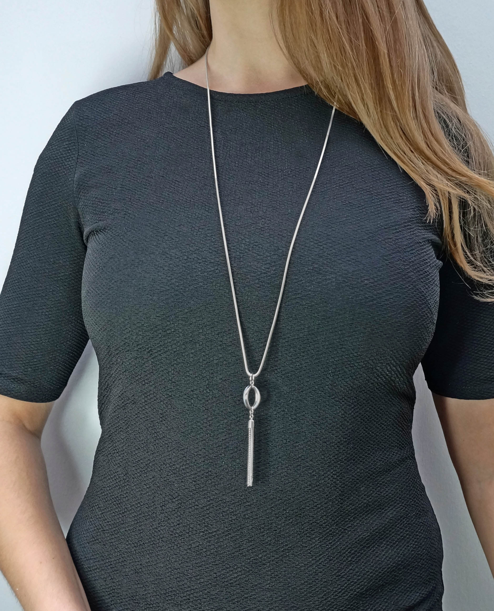 Tassel Cage Necklace Sterling Silver geometric jewellery, Unique handmade pendant