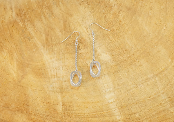 Oval Open Drop Earrings, Minimalist Dangle Drop Earrings, Chunky statement earrings