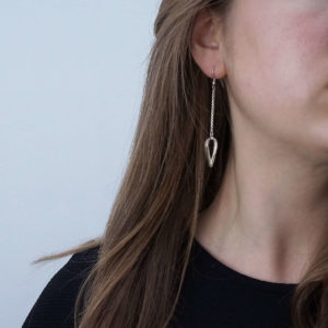 Open Teardrop Earrings, Minimalist statement dangle drop earrings,
