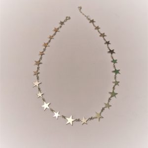 Park Road Jewellery, Bespoke Handmade Sterling Silver Graduated Star Necklace