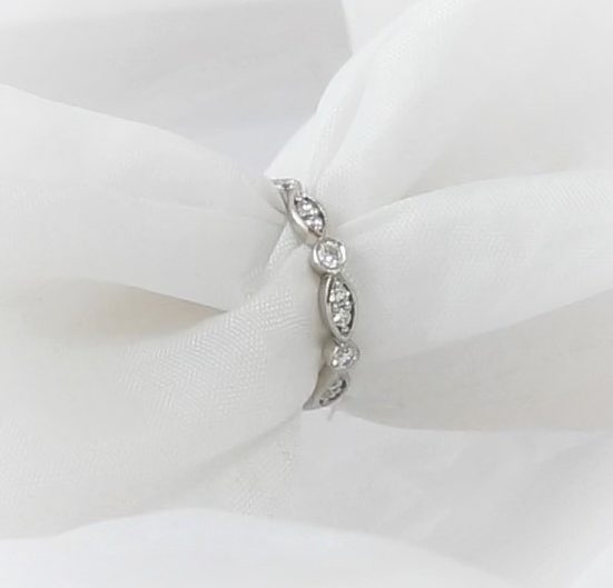 Park Road Jewellery, Bespoke Handmade Wedding Ring Shaped Personalized Platinum Diamond Ring