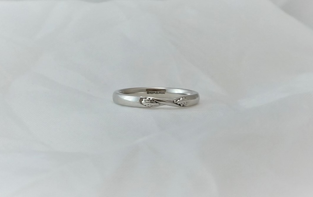Park Road Jewellery, Bespoke Handmade Wedding Ring Shaped Personalized Platinum Ring