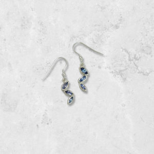 Tanzanite Cascade Earrings. Park Road Jewellery, Bespoke Handmade Sterling Silver Jewellery