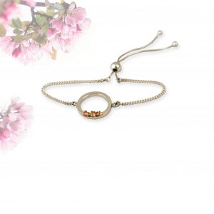 Rose Gold Blossom Charm tassel bracelet silver flower braceletpark Road Jewellery Sterling Silver Flower bracelet