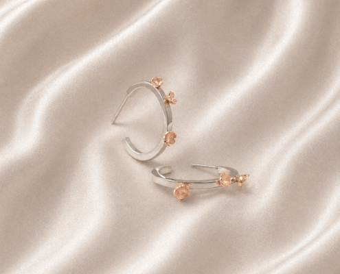 blossom_rose_Hooped Earrings