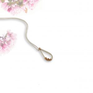Rose Gold Blossom silver flower Pendant park Road Jewellery Sterling Silver Flower pendant