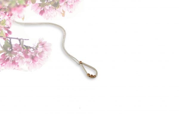 Rose Gold Blossom silver flower Pendant park Road Jewellery Sterling Silver Flower pendant