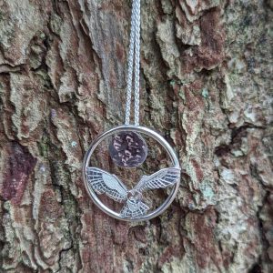 Barn owl necklace Layered sterling silver necklace, Park Road Jewellery, Bespoke Handmade Sterling Silver Jewellery