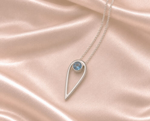 Topaz teardrop silk