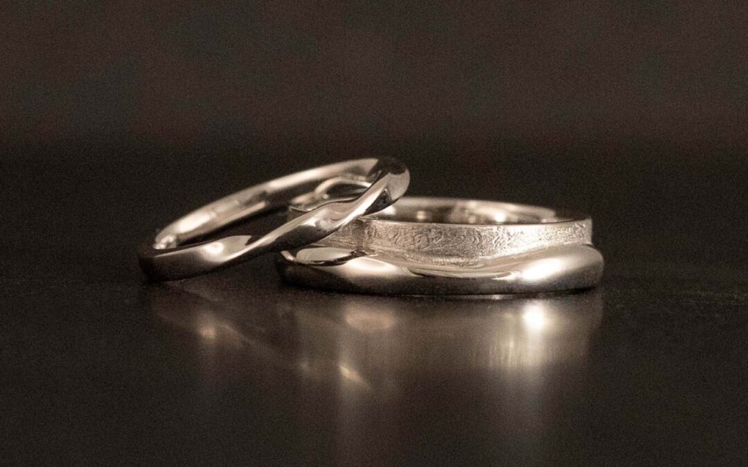 Nature inspired wedding rings, bespoke wedding rings. Park road jewellery