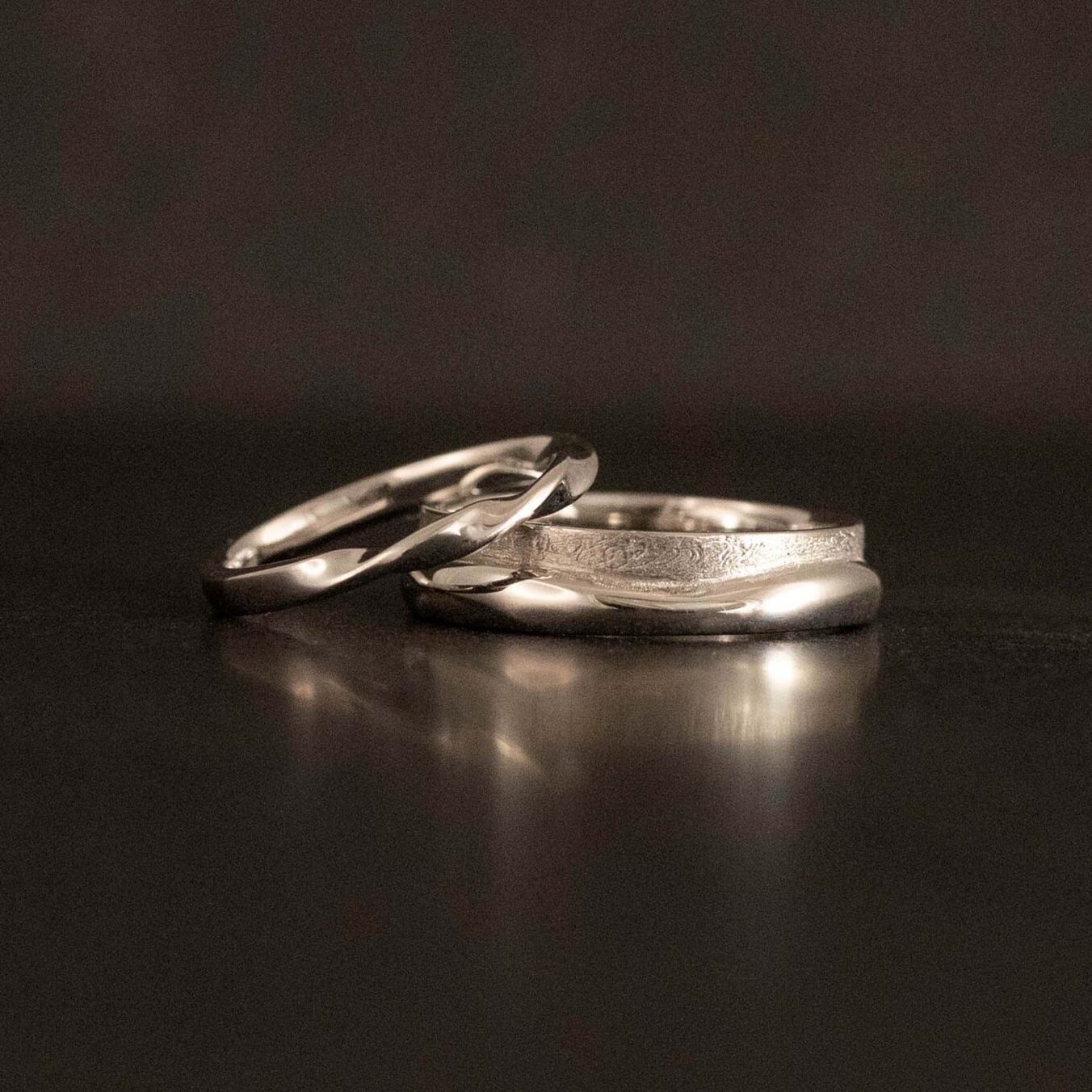 Nature inspired wedding rings, bespoke wedding rings. Park road jewellery