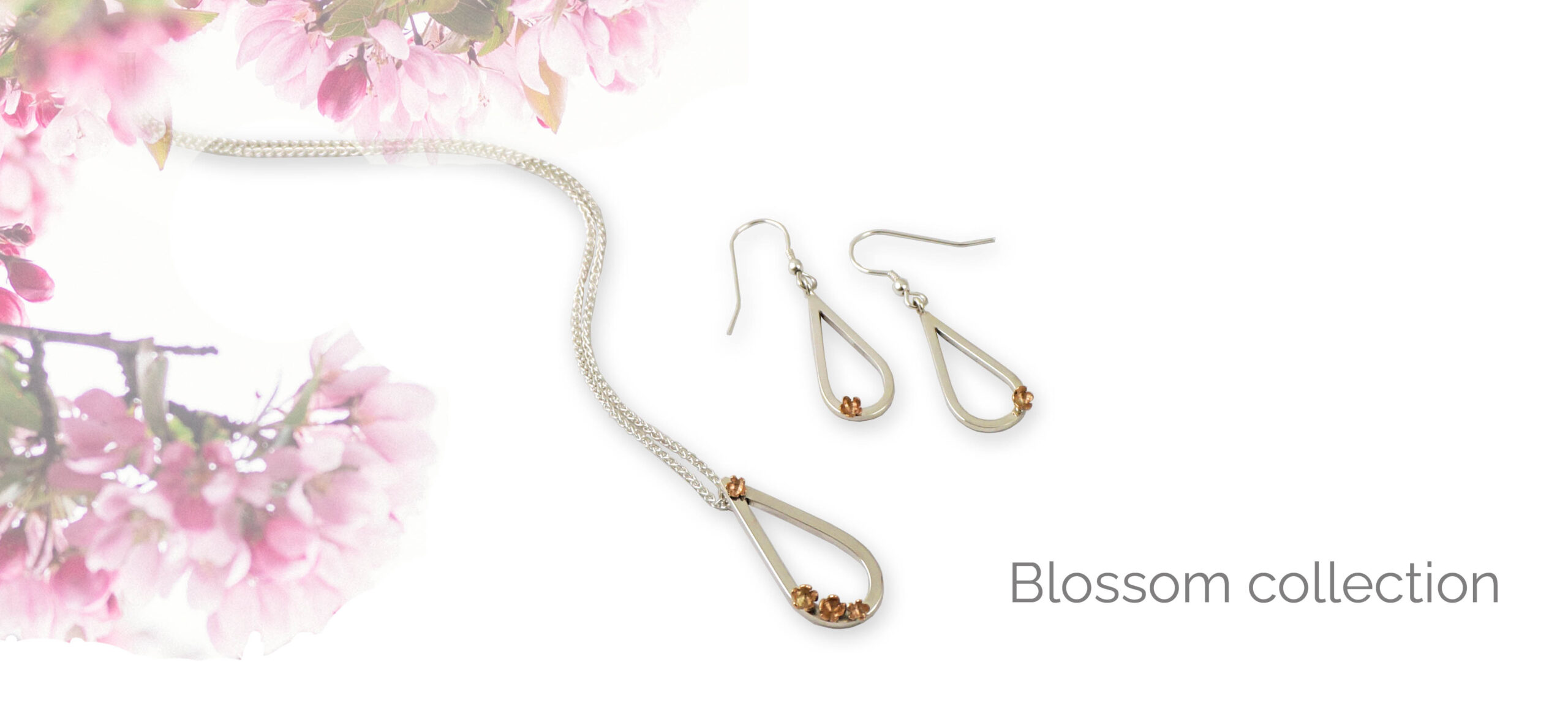 blossom jewellery petal blossom necklace, Milton Keynes jewellery Buckinghamshire