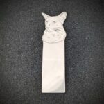 bespoke bookmark, handmade bookmark, cat bookmark, silver bookmark