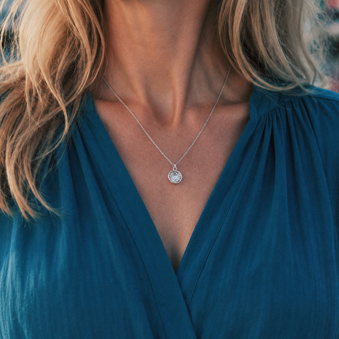 Oyster Shell Ocean splash pendant. Park Road Jewellery. water cast silver jewellery. one of a kind jewellery gift. Ocean Coastal jewellery